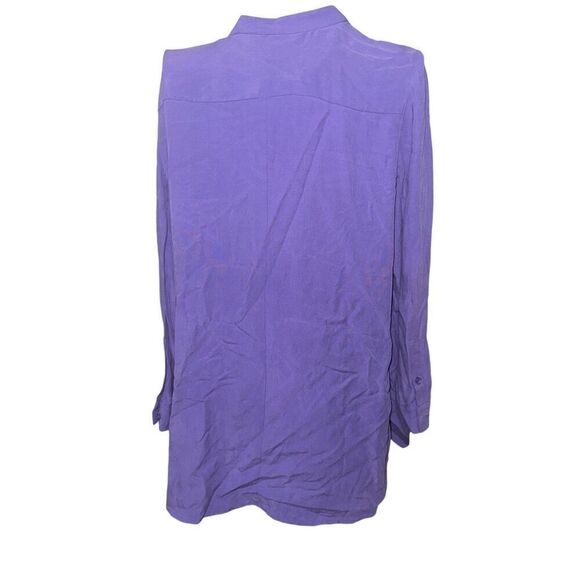 Nice Soft Surroundings Tunic Blouse  Purple/blue quarter button Womens Size PL 1 - Picture 4 of 8